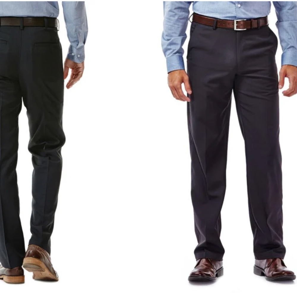 NWT 38W 30L Haggar Performance Microfiber Slacks, Straight Fit